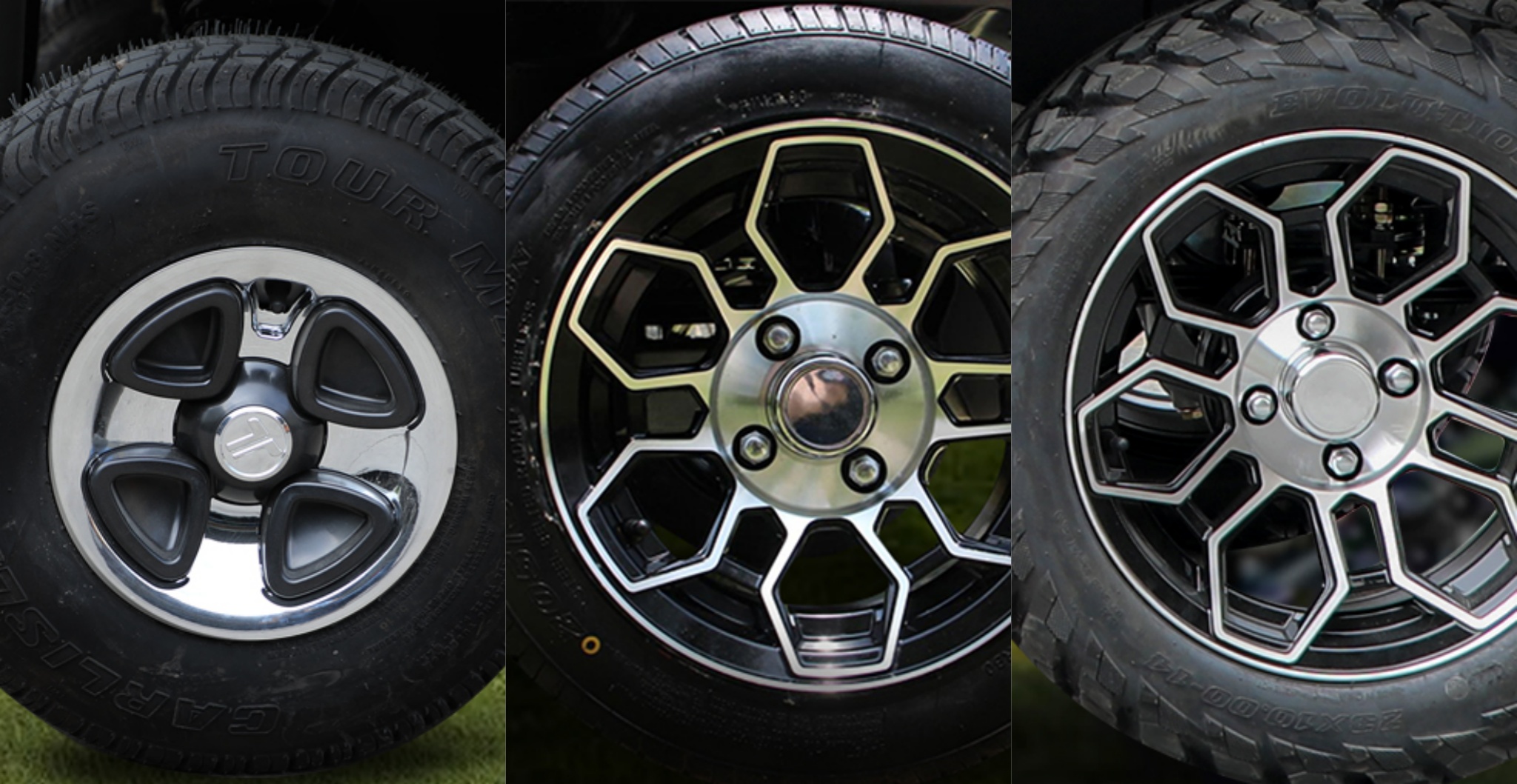 TARA Neighborhood Electric Vehicles Tire Comparison: Course, Street, and Off-Road Options