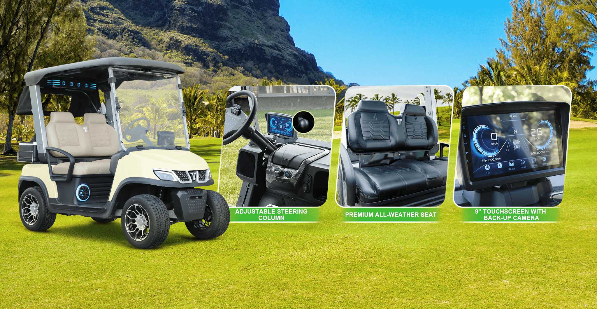 TARA Neighborhood Electric Vehicles with Speakers