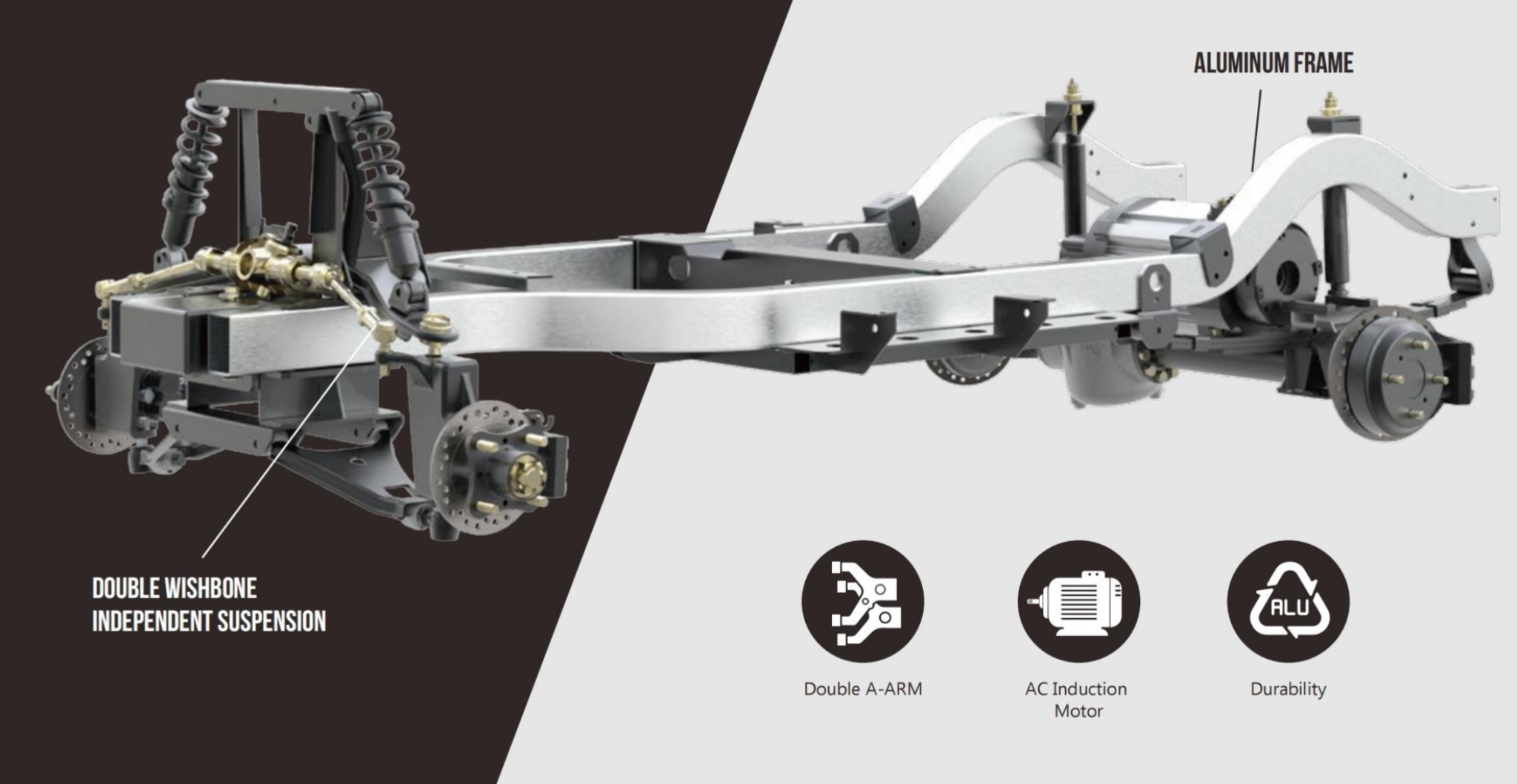TARA Neighborhood Electric Vehicles Aluminium Chassis for Durable Performance