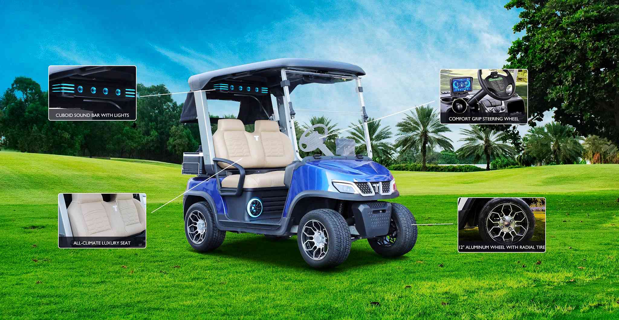 Golf Club Buggy for Golf Course Operations