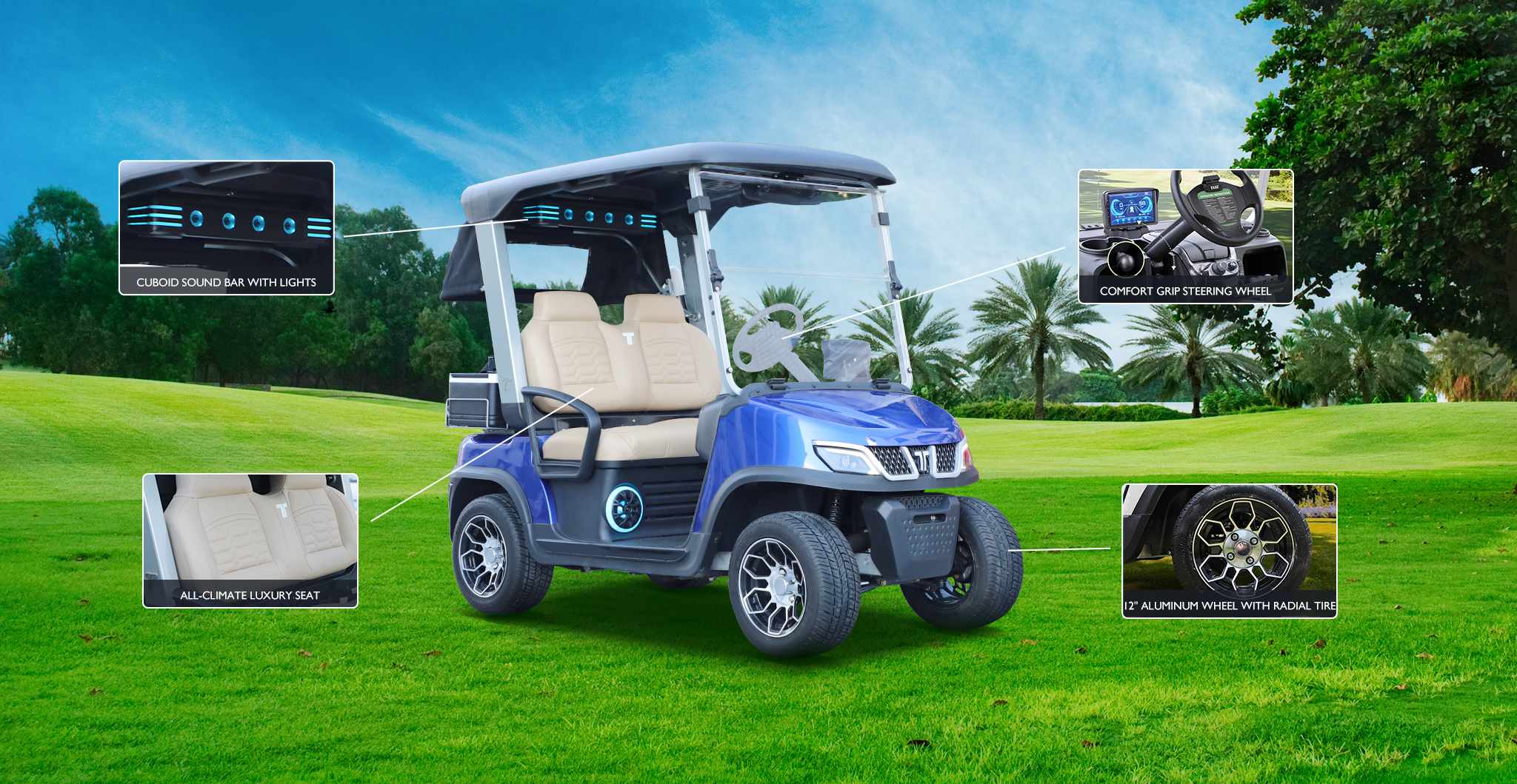 Tara Small Electric Vehicle on Golf Course