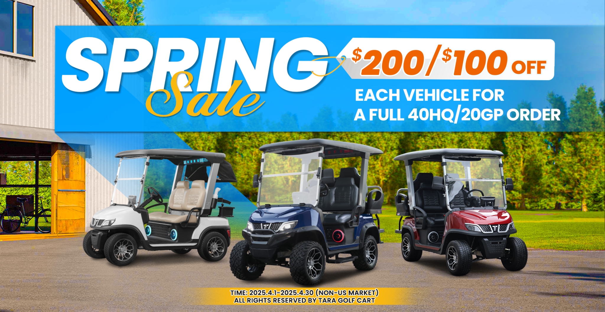 TARA Neighborhood Electric Vehicles Spring Sales Event