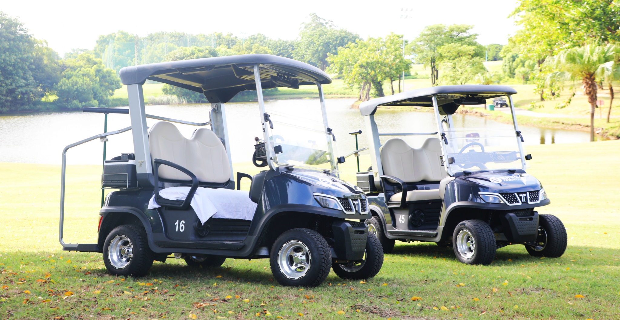 Tara Harmony Golf Cart Fleet Driving on a Golf Course