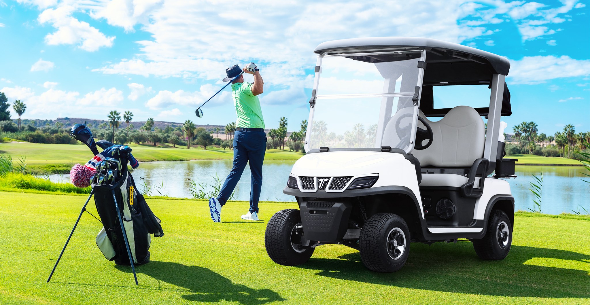 Tara Spirit Pro avec joueur et set de clubs de golf