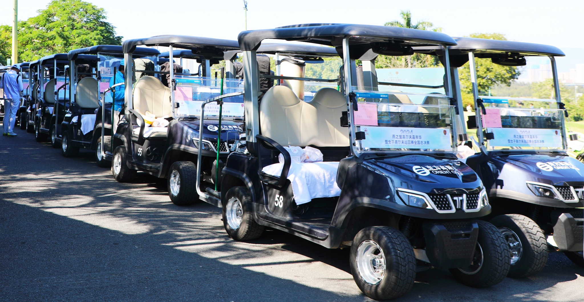 drive by green with tara golf cart