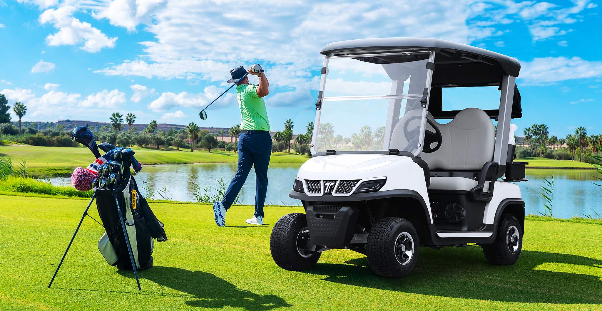 Tara golf buggy fully equipped with premium accessories