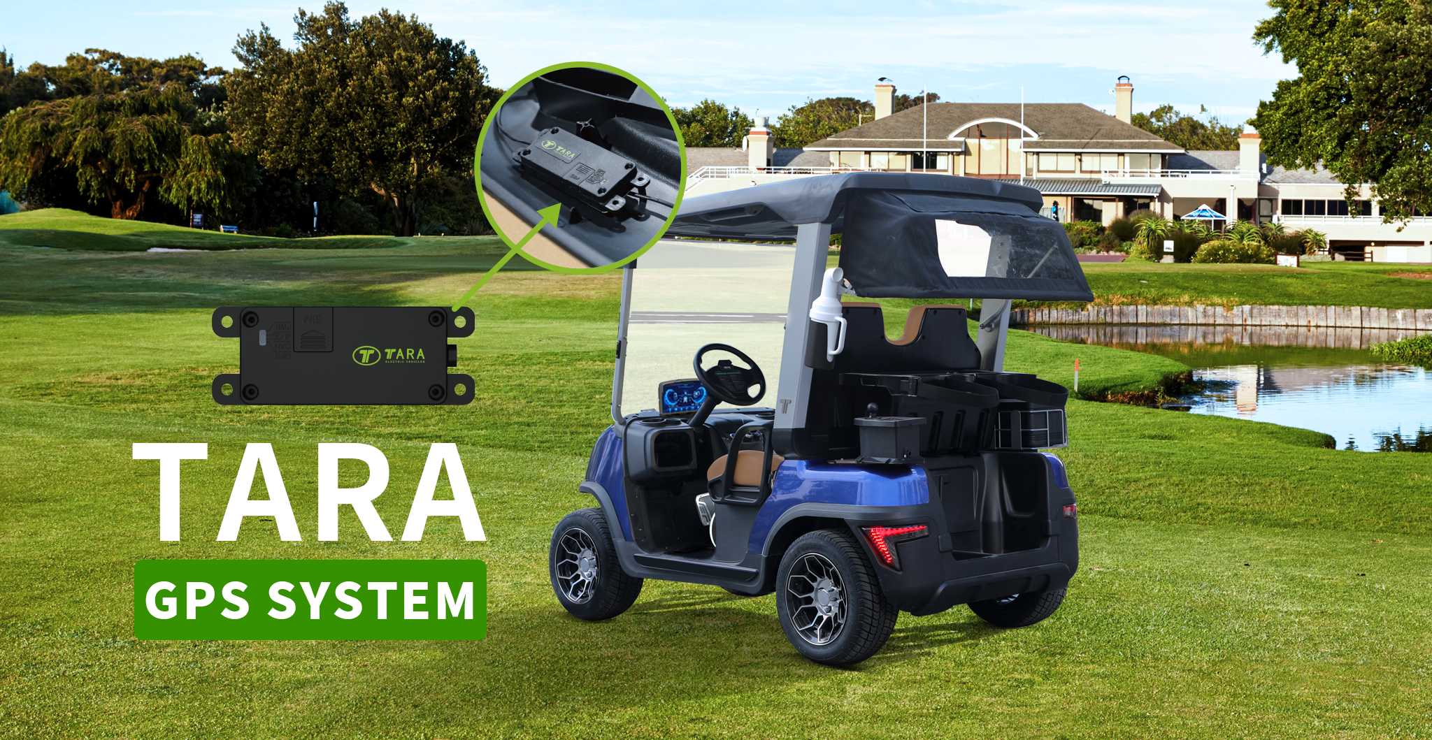 Tara GPS Tracker Module Installed on Golf Cart