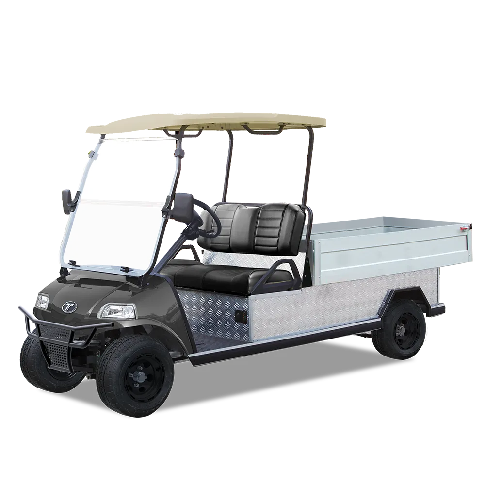 TARA Turfman 1000 high-capacity electric utility vehicle in Arctic Gray